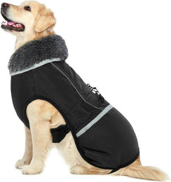 Produktbild von Ledander Hundejacke Hundemantel, warme Hundejacke, Wintermantel,warme reflektierende Jacke, Wasserdichter Fleece-Hundeschneeanzug für kleine bis große Hunde