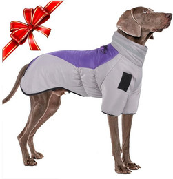 Produktbild von Ledander Hundejacke Hundemantel wasserdicht, Hundejacke für Mittel Großen Hund Winddicht, Warme Winterjacke mit Reflektierenden Streifen & Geschirrschnalle