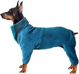 Produktbild von Ledander Hundejacke Hundemantel Winter Dick Warm, Hund Fleece-Pullover mit Beinen, Einstellbare Haustier Kapuzenpullis für Corgis & Hunde aller Größen