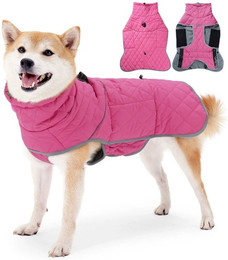 Produktbild von Ledander Hundemantel Winter Hundemantel Wasserdicht mit D-Ring, Warm und Reflektierend, Fleece Hundejacke für Kleine, Mittlere und Große Hunde