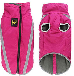 Produktbild von Ledander Hundemantel Winter Warme Jacke,Winddichte Haustierkleidung Hundejacke,wasserdicht, reflektierend,Outfit für kleine mittelgroße Hunde mit Geschirrloch.