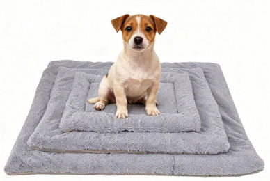 Produktbild von Ledander Hundematte Hundebett, weiche und warme Matten, Hundekissen, waschbar, wendbar, Haustier-Sofakissen (Vollgrau)