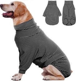 Produktbild von Ledander Hundeoverall Hundepullover für mittelgroße und große Hunde, gegen Haarausfall, Ganzkörper-Hundepyjama, Rollkragenpullover für kleine,Wundschutz