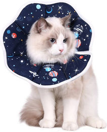 Produktbild von Ledander Schutzkragen Halskrause Katze, Einstellbarer Halskrause Katze Halsband, für Katzen Kleiner Hunde Nach Operation und Verletzungen