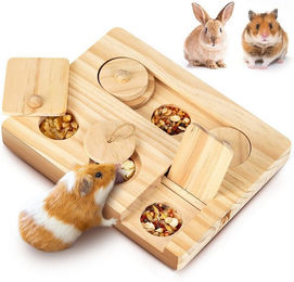 Ledander Tier-Beschäftigungsspielzeug Futtersuchspielzeug für Meerschweinchen,Leckerli-Spender6-in-1, Interaktives Holzspielzeug für Kleintiere:Kaninchen, Chinchillas&Mäuse – Bild 1 von 5
