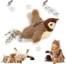 Produktbild von Ledander Tier-Intelligenzspielzeug Katzenspielzeug Vogel Elektrisch,Simuliertes Zwitschern,