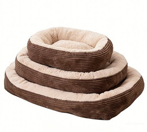 Produktbild von Ledander Tierbett Cord Plüsch-Hundebett,waschbarem,flauschig weich,Warm, Hundebett, Katzenbett,Hundesofa, Kuscheliges Hundekissen