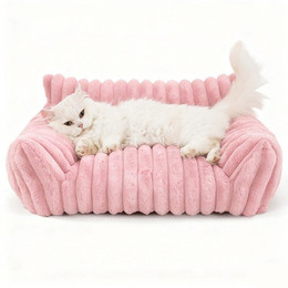 Produktbild von Ledander Tierbett Kuschelndes Haustierkatzen-Sofa, flauschiges Katzen-Sofa,