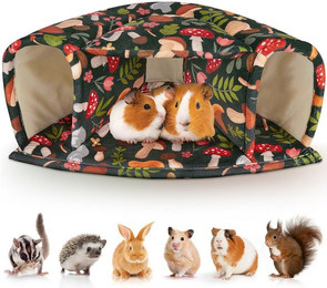 Produktbild von Ledander Tierhaus Meerschweinchenversteck,Großes, gemütliches Bett, Hamsterhaus, warmes Häuschen, waschbarer Tunnel,für kleine Haustiere wie Mäuse
