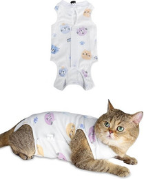 Produktbild von Ledander Tiermantel Katzen-Recovery-Anzug für Spay Bauchverletzungen Weiblich, Onesie, für nach der Operation, Chirurgie-Recovery-Anzug Kätzchen-Onesie