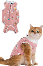Produktbild von Ledander Tiermantel Katzen-Recovery-Anzug für Spay Bauchverletzungen Weiblich, Onesie, für nach der Operation, Chirurgie-Recovery-Anzug Kätzchen-Onesie