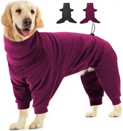 Produktbild von Ledander Tierpullover Fleece Hundepullover Wintermantel weicher Hundepyjama mit Beinen, für große und kleine Hunde