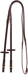Leder- und Gummi-Zügel für englisches Zaumzeug mit Schnallen – Bild 1 von 3