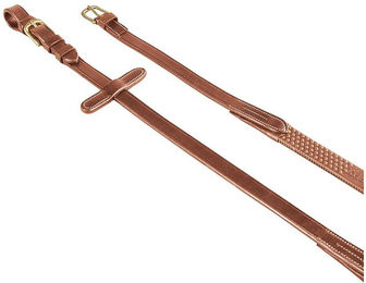 Produktbild von Leder- und Gummizügel für englisches Zaumzeug Equestro