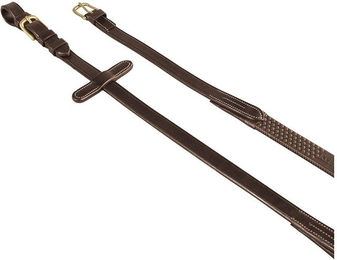 Produktbild von Leder- und Gummizügel für englisches Zaumzeug Equestro