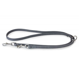 Produktbild von Lederband Hundeführleine Boston Grau 18 mm x 200 cm - 200 cm