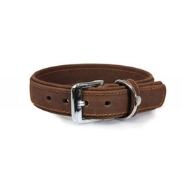 Produktbild von Lederband Hundehalsband Boston Mocca 16 mm x 35 cm