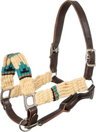 Produktbild von Lederhalfter für Pferde aus rohem Mohair