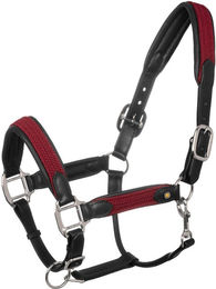 Produktbild von Lederhalfter für Pferde mit geflochtenen Nylon-Einsätzen Equestro
