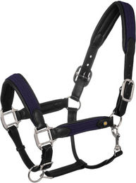 Produktbild von Lederhalfter für Pferde mit geflochtenen Nylon-Einsätzen Equestro