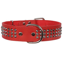 Produktbild von Lederhalsband mit Nieten für Hunde 40mm/67cm