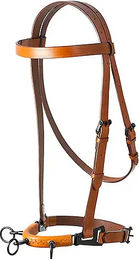 Produktbild von Lederne Westernhalfter für Stute 3-Pfeiler doubliniert Lexhis