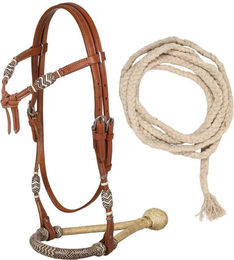 Produktbild von Lederzaumzeug für Pferde mit Baumwollmechaniken Pool's