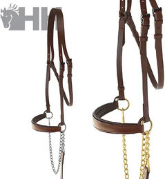 Produktbild von Lederzaumzeug mit Kette Hispano Hipica Eco