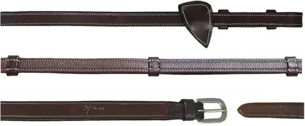 Produktbild von Lederzügel mit Griffen für Pferde Dy'on