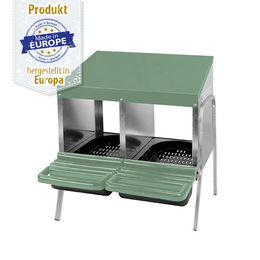 Produktbild von Legenest - Abrollnest - Hühnernest aus Metall 2 Abteilungen + Ständerwerk