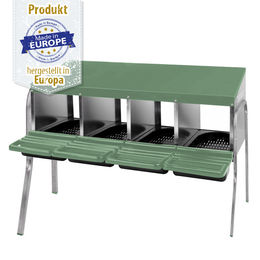 Produktbild von Legenest - Abrollnest - Hühnernest aus Metall 4 Abteilungen + Ständerwerk