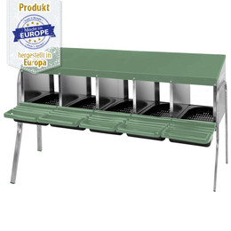 Produktbild von Legenest - Abrollnest - Hühnernest aus Metall 5 Abteilungen + Ständerwerk