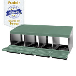 Legenest - Abrollnest - Hühnernest aus Metall mit Kunststoff-Boden - 4 Abteilungen – Bild 1 von 7