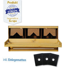 Produktbild von Legenest - Abrollnest - Hühnernest - Holz - 3 Abteilungen groß - gerade