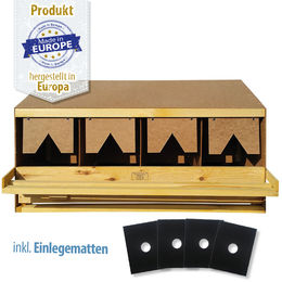 Produktbild von Legenest - Abrollnest - Hühnernest - Holz - 4 Abteilungen groß - schräg