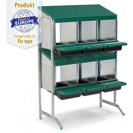 Legenest - Abrollnest - Hühnernest – Metall 6 Abteilungen im Doppelständer (2 x 3er) – Bild 1 von 7