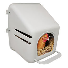 Produktbild von Legenest - Hühnernest - Legebox aus Kunststoff mit Sitzstange  - 5er Pack