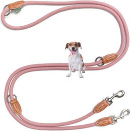 Leisegrün Hundeleine Hundeleine für kleine Hunde, 4-fach verstellbar mit 2 Karabiner, 3 m, Nylon – Bild 1 von 5