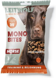 Produktbild von LEITWOLF 80g Mono Bites Hundesnack 24 x 80 Gramm Horse