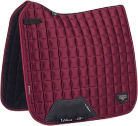 LeMieux Satin Dressur Sattelauflage Mulberry Loire Classic Square Large – Bild 1 von 7
