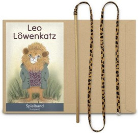 Produktbild von LEO LÖWENKATZ Katzenangel mit Holzstab und Leoparden-Muster