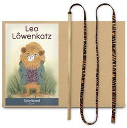 LEO LÖWENKATZ Spielangel für Katzen, Tiger-Muster mit Buchenholzstab – Bild 1 von 3