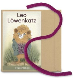 Produktbild von LEO LÖWENKATZ XL Filzschlange aus echtem Wollfilz - 50 cm