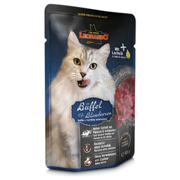 Produktbild von Leonardo Büffel mit Blaubeeren Katzenfutter - 16 x 85 g