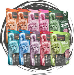 Produktbild von Leonardo Catfood Frischebeutel Bundle - verschiedene Sorten im parktischen Mixpaket Mix 2 (24x85g), Nassfutter für: Katzen