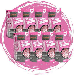 Produktbild von Leonardo Catfood Leonardo Frischebeutel Bundle - 8x85g verschiedene Sorten im Mixpaket Huhn Pur, Nassfutter für: Katzen