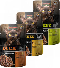 Leonardo - Chicken + Extra Pulled Beef - Pouch - 16 x 70 g – Bild 1 von 5