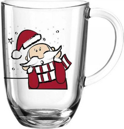 Produktbild von LEONARDO Geschirr Leonardo Tasse hitzebeständiges Glas Weihnachtsmann (380ml)