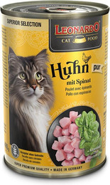 Produktbild von Leonardo Huhn mit Spinat Katzenfutter - 6 x 400 g