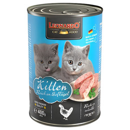 Produktbild von Leonardo Kitten Nassfutter mit Geflügel und Rind - 6 x 400 g